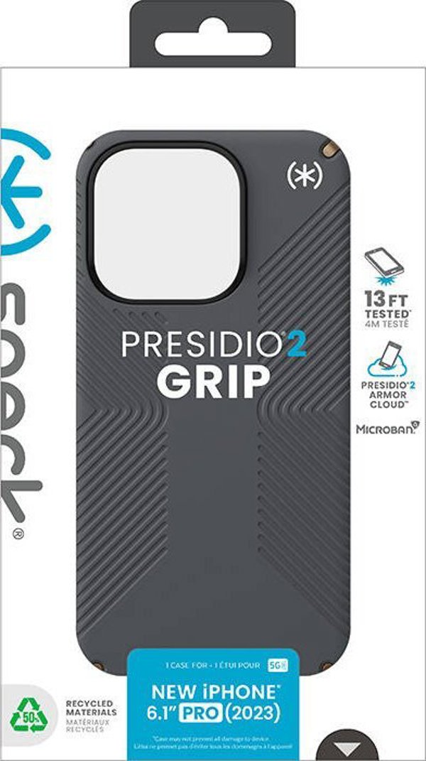 Speck Speck Presidio2 Grip - Θήκη iPhone 15 Pro (Charcoal Grey / Cool Bronze / White)