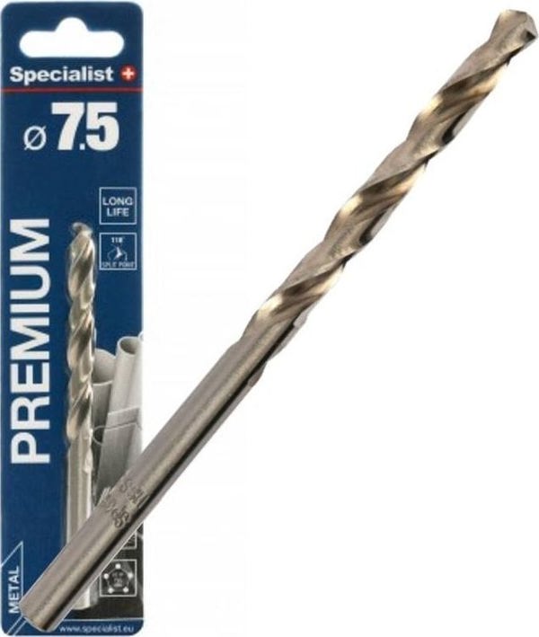 SPECIALIST+ μεταλλικό τρυπάνι PREMIUM, 7.5 mm