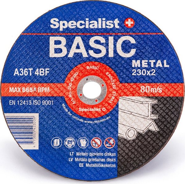 SPECIALIST+ μεταλλικός δίσκος pj. BASIC, 230x2x22 mm