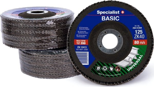 SPECIALIST+ τριβείο φύλλων. δίσκος BASIC ZK40, 125 mm