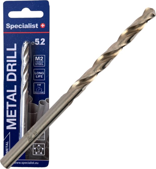 SPECIALIST+ μεταλλικό τρυπάνι PREMIUM, 5.2mm, 2 τεμ.