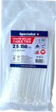 Specialist+ SPECIALIST+ nylon. strap, white, 2.5x150 mm, 100 pcs.