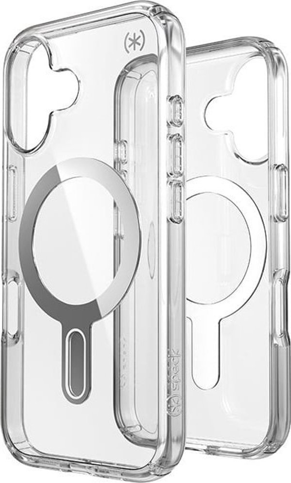 Speck Speck Presidio Perfect-Clear ClickLock & MagSafe - Θήκη iPhone 16 (Διαφανές / Φινίρισμα Χρωμίου / Γαλήνιο Ασημί)