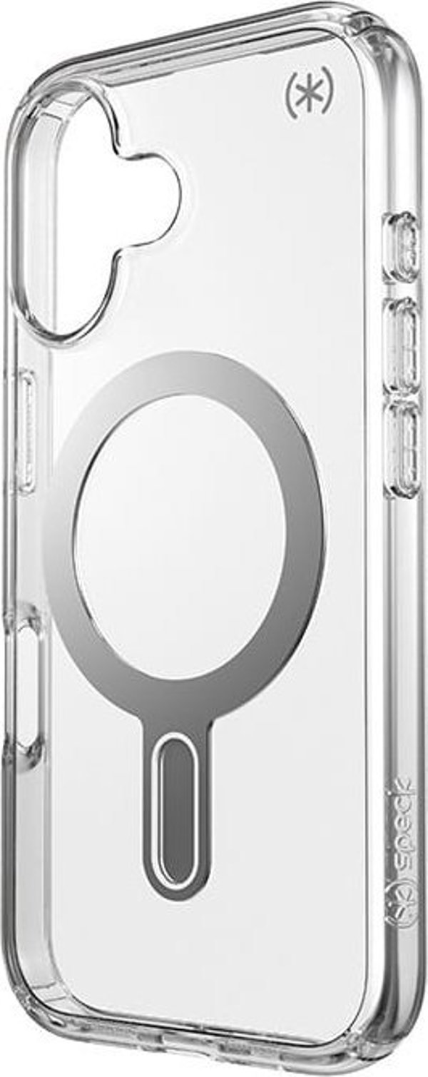 Speck Speck Presidio Perfect-Clear ClickLock & MagSafe - Θήκη iPhone 16 (Διαφανές / Φινίρισμα Χρωμίου / Γαλήνιο Ασημί)