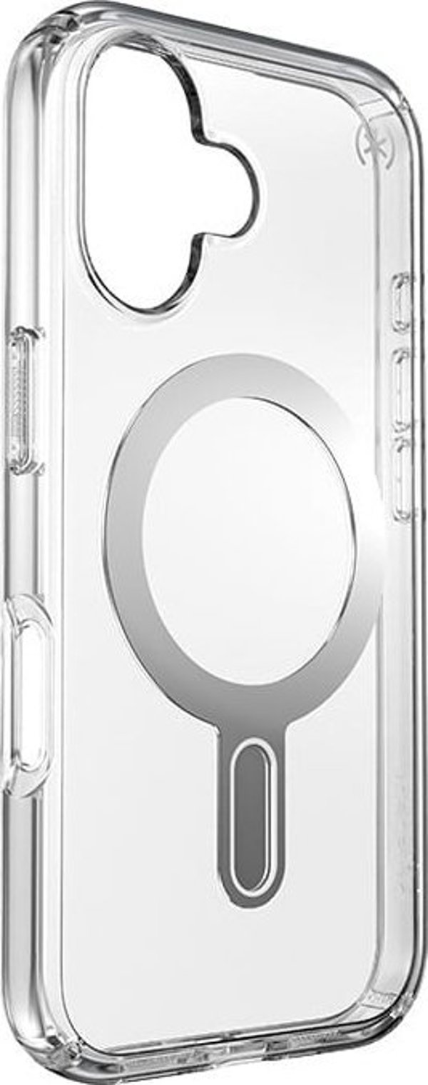 Speck Speck Presidio Perfect-Clear ClickLock & MagSafe - Θήκη iPhone 16 (Διαφανές / Φινίρισμα Χρωμίου / Γαλήνιο Ασημί)