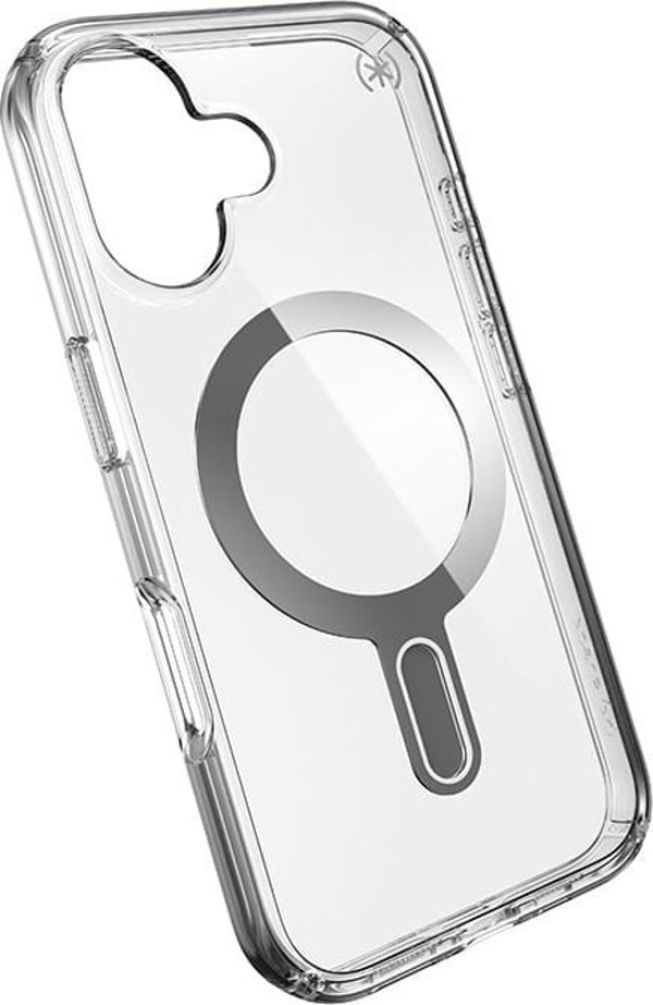Speck Speck Presidio Perfect-Clear ClickLock & MagSafe - Θήκη iPhone 16 (Διαφανές / Φινίρισμα Χρωμίου / Γαλήνιο Ασημί)
