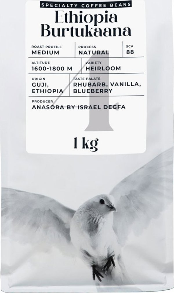 Εξειδικευμένοι κόκκοι καφέ Black Crow White Pigeon Αιθιοπία Burtukaana, 1 kg