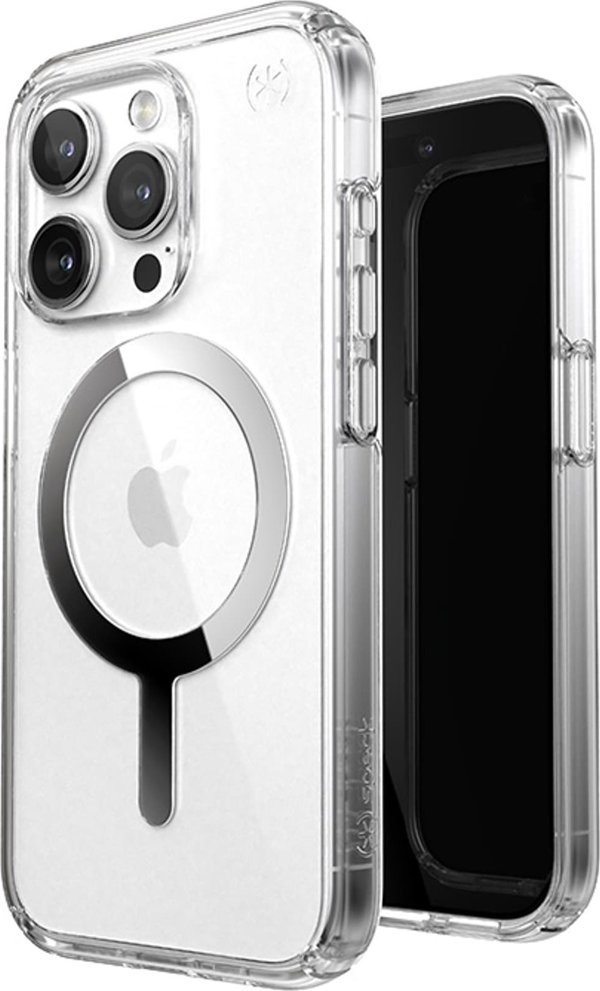 Speck Speck Presidio Perfect-Clear MagSafe - Θήκη iPhone 15 Pro (Διαφανές / Φινίρισμα Χρωμίου / Γαλήνιο Ασημί)