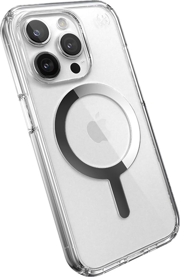 Speck Speck Presidio Perfect-Clear MagSafe - Θήκη iPhone 15 Pro (Διαφανές / Φινίρισμα Χρωμίου / Γαλήνιο Ασημί)