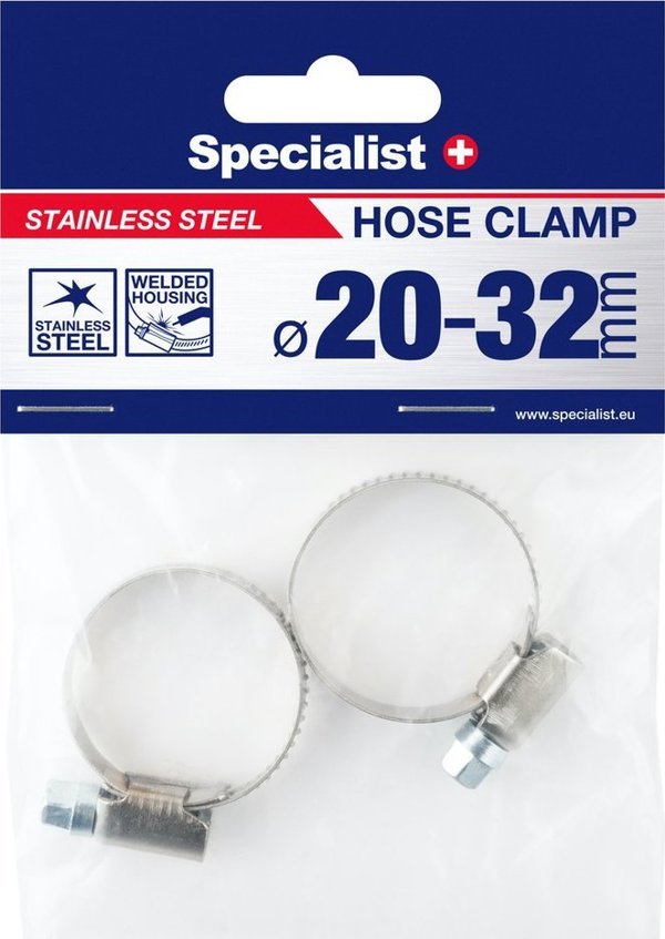 Σφιγκτήρας από ανοξείδωτο χάλυβα Specialist+, 20-32 mm, 2 τεμ.