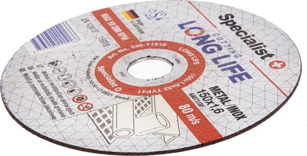 Specialist+ SPECIALIST+ μεταλλικός δίσκος LONG LIFE, 150x1.6x22 mm