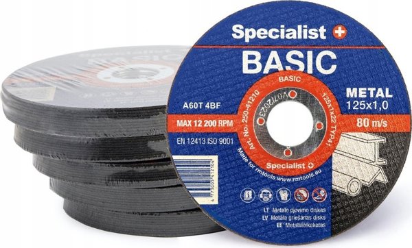 SPECIALIST+ μεταλλικός δίσκος pj. BASIC, 125x1x22 mm