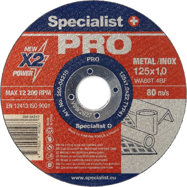 Δίσκος κοπής μετάλλου Specialist+ SPECIALIST+ PRO, 125x1x22 mm