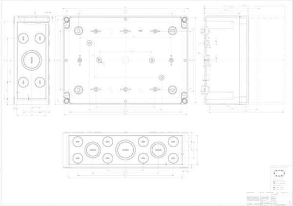 SPELSBERG Κέλυφος, κενό κουτί, TK PS 2518-9-m 254x180x90 IP66, γκρι, με μετρικές πιέσεις
