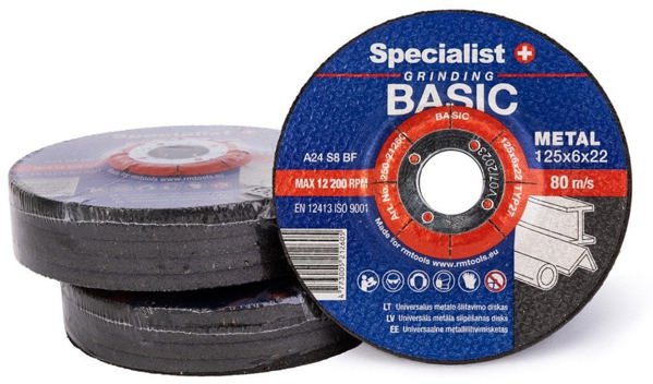 SPECIALIST+ τριβείο. δίσκος BASIC, 125x6x22 mm