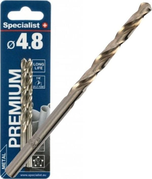 SPECIALIST+ μεταλλικό τρυπάνι PREMIUM, 4.8mm, 2 τεμ.