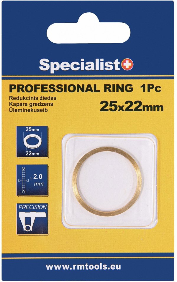 Δακτύλιος μείωσης SPECIALIST+ PRO, 25.4x22.2x2 mm