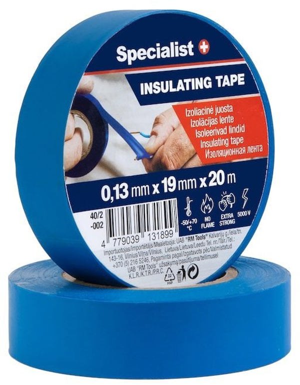 Μονωτική ταινία SPECIALIST+, 0.13 x 19 mm, μπλε, 20 m