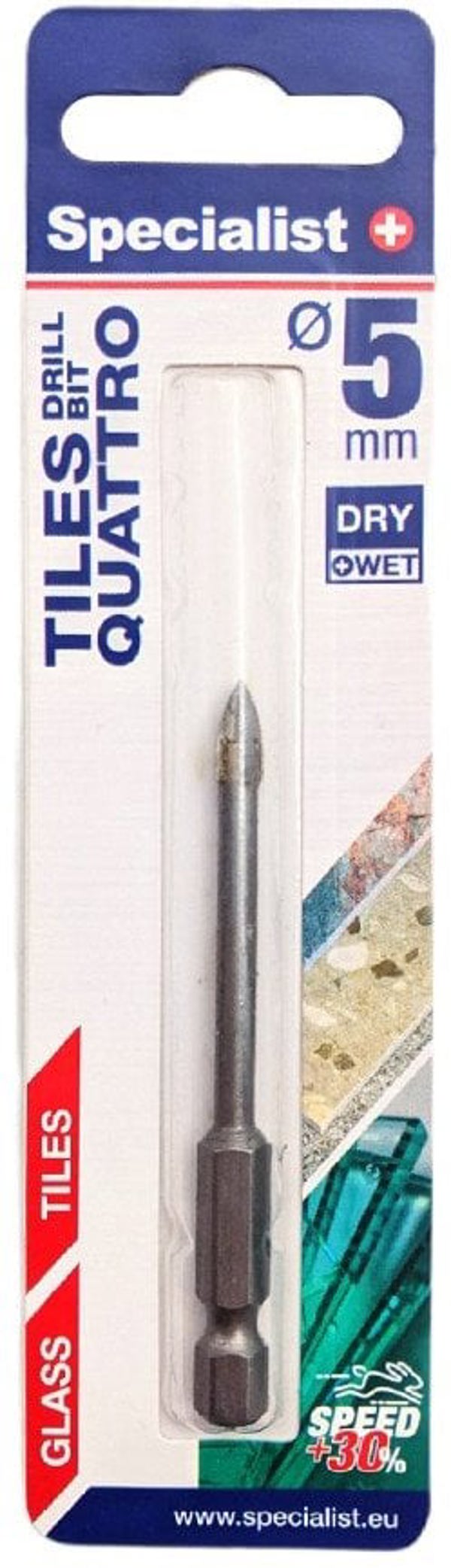 SPECIALIST+ τρυπάνι για γυαλί, 5 mm