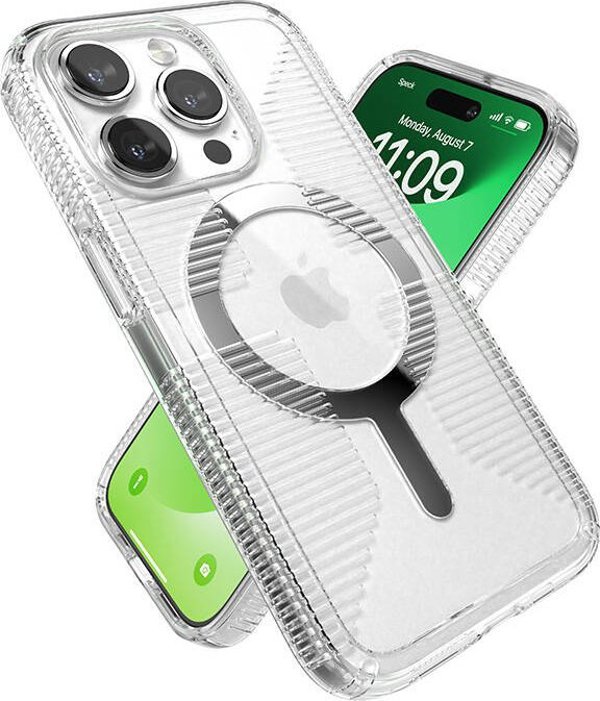 Speck Speck Gemshell Grip + MagSafe - Θήκη για iPhone 15 Pro (Διαφανές / Φινίρισμα Χρωμίου)
