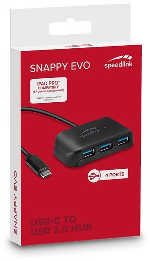 Speedlink USB hub Snappy Evo USB-C 4-port (SL-140202)