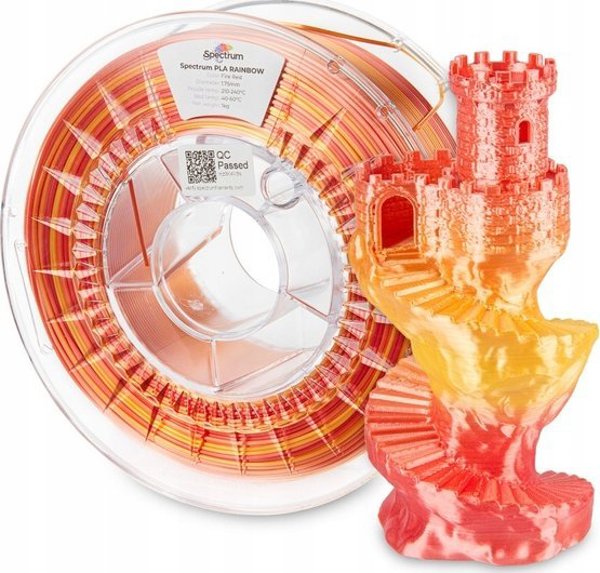 SPECTRUM Νήμα εκτύπωσης (filament) PLA SILK RAINBOW 1.75mm FIRE RED 1kg