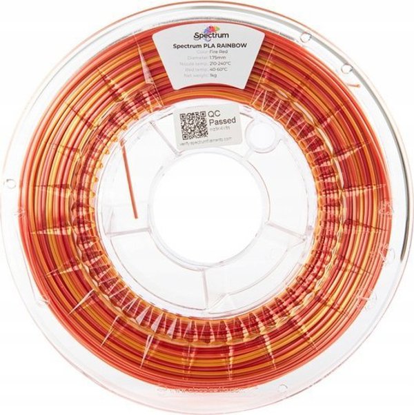 SPECTRUM Νήμα εκτύπωσης (filament) PLA SILK RAINBOW 1.75mm FIRE RED 1kg