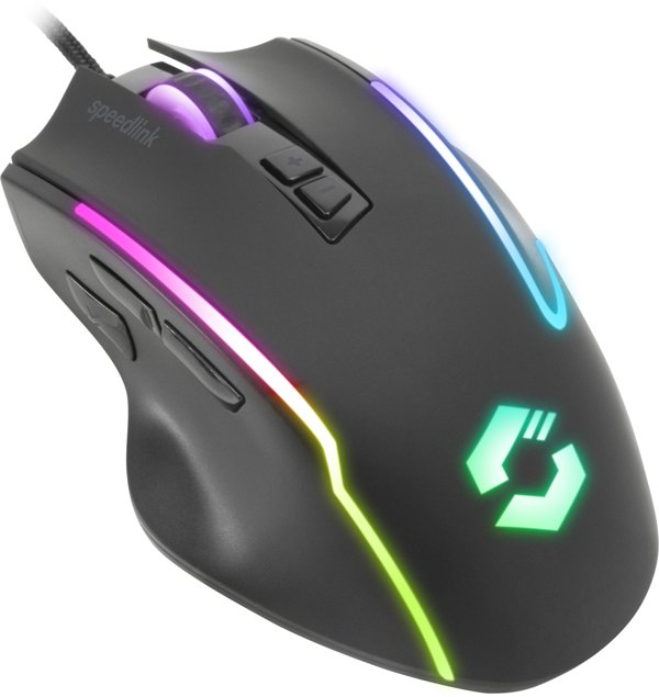 Speedlink Gaming Maus DECUS. 12800 DPI. USB. gummiert. sw retail