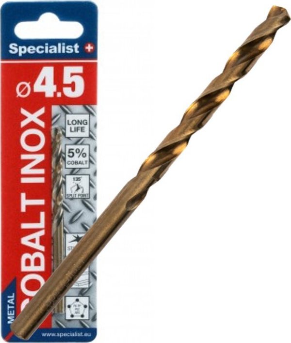 SPECIALIST+ μεταλλικό τρυπάνι COBALT, 4.5 mm