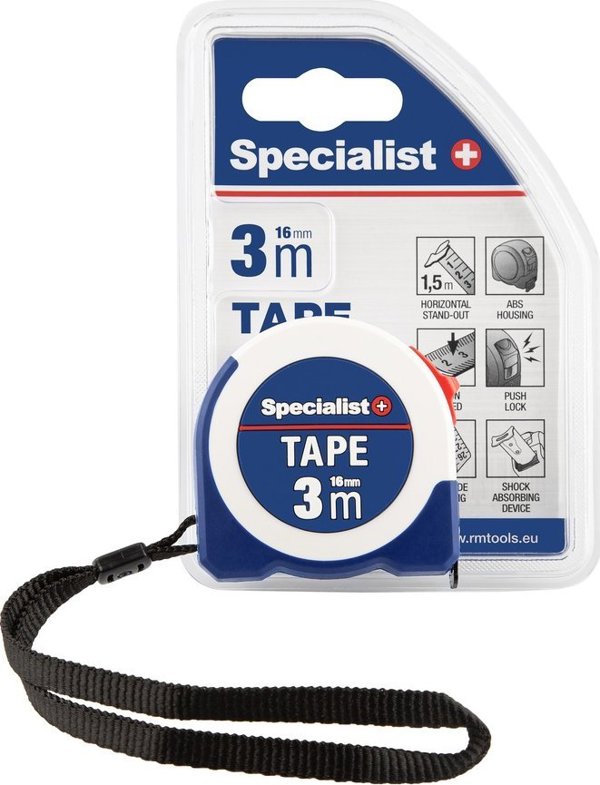 Specialist+ SPECIALIST+ roulette TAPE 3 m, 16 mm