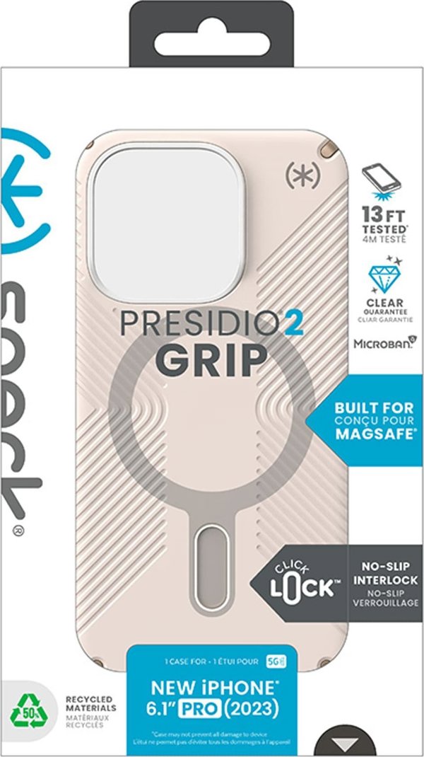 Speck Speck Presidio2 Grip ClickLock & Magsafe - Θήκη iPhone 15 Pro (Bleached Bone / Heirloom Gold / Hazel Brown)