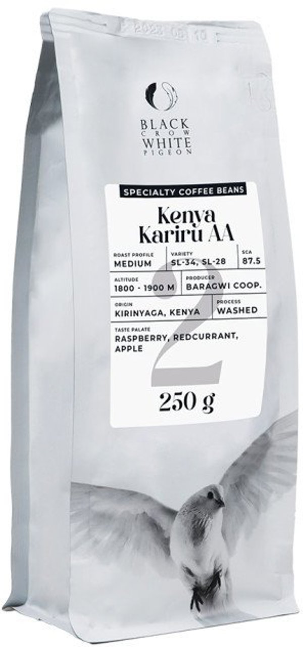 Εξειδικευμένοι κόκκοι καφέ Black Crow White Pigeon Kenya Kariru AA, 250 g