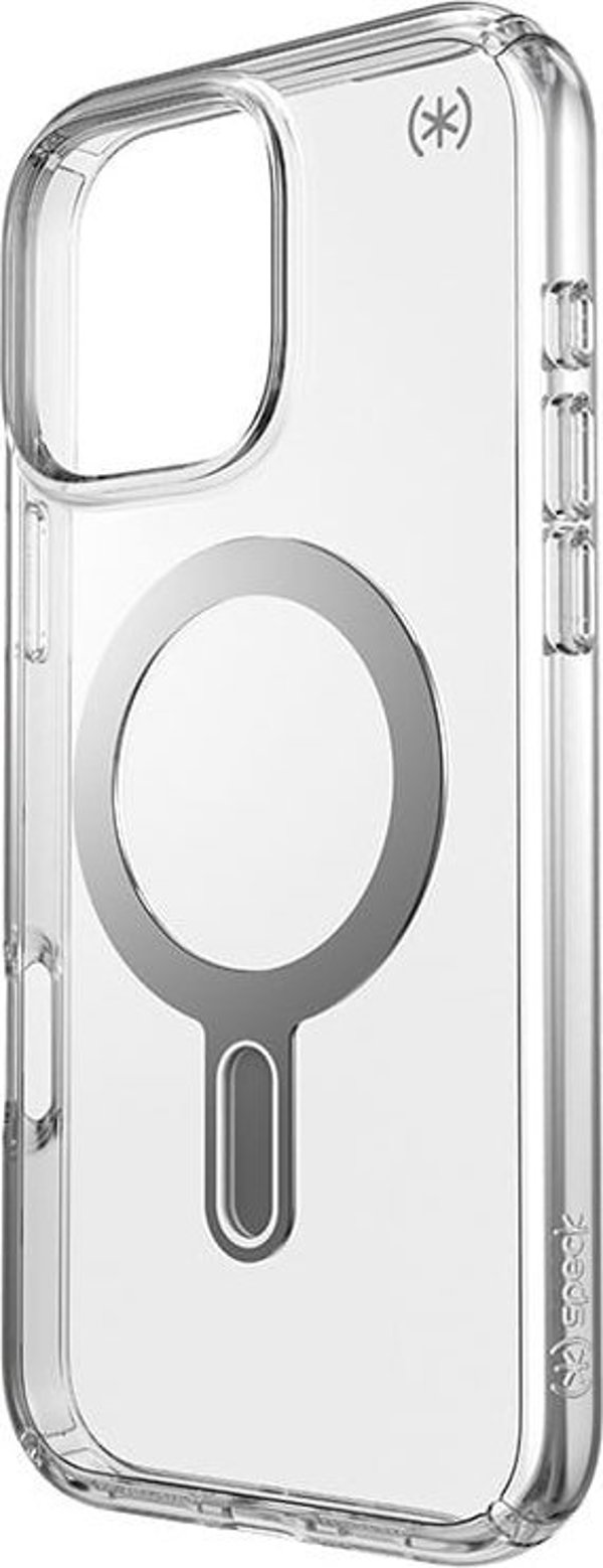 Speck Speck Presidio Perfect-Clear ClickLock & MagSafe - Θήκη iPhone 16 Pro Max (Διαφανές / Φινίρισμα Χρωμίου / Γαλήνιο Ασημί)
