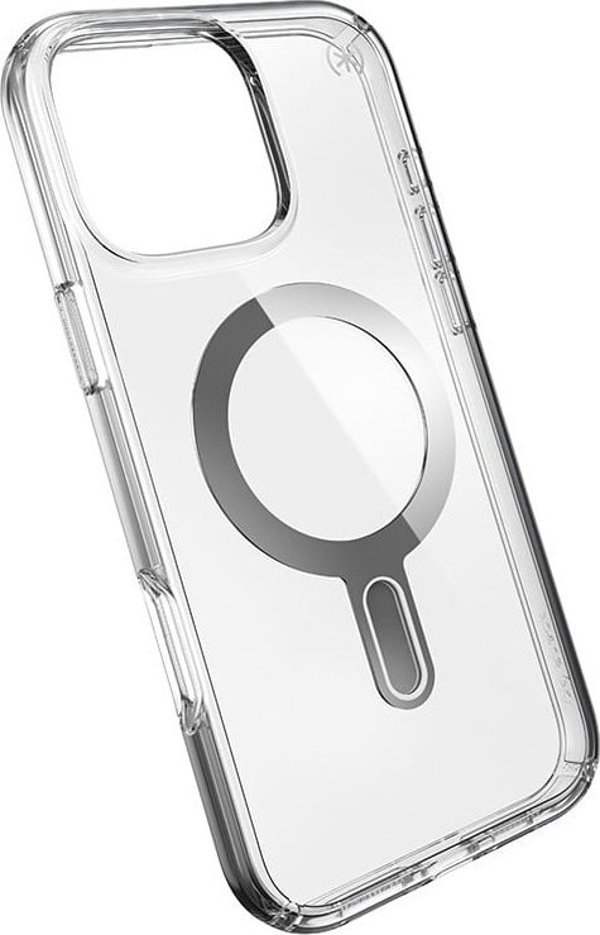 Speck Speck Presidio Perfect-Clear ClickLock & MagSafe - Θήκη iPhone 16 Pro Max (Διαφανές / Φινίρισμα Χρωμίου / Γαλήνιο Ασημί)
