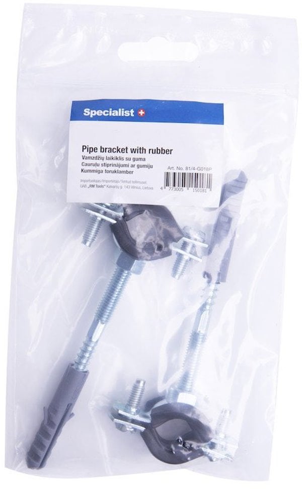 Specialist+ SPECIALIST+ pipe holder. with rubber, 75-80mm, 2 1/2", 2 pcs.