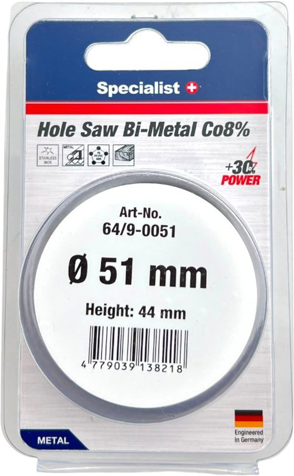 SPECIALIST+ κορώνα BI-METAL, 51 mm