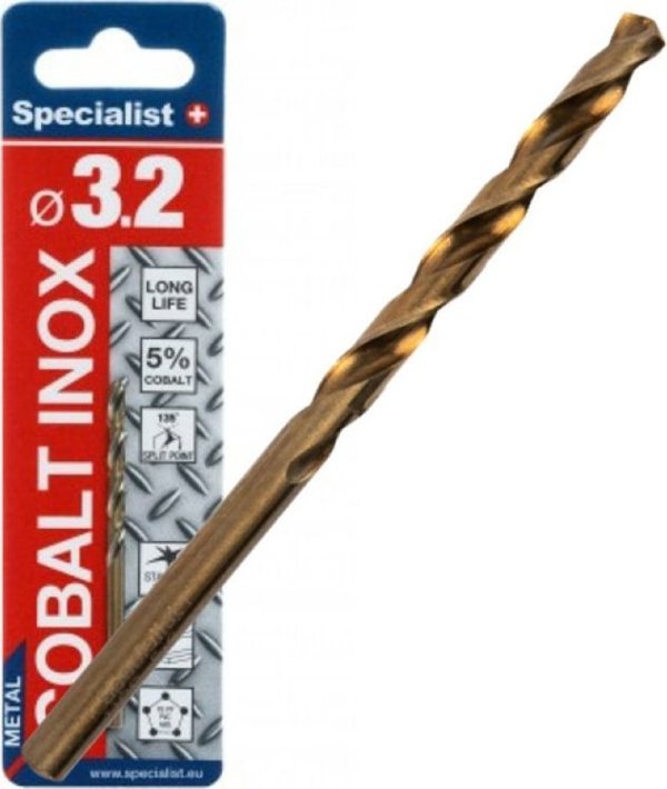 SPECIALIST+ μεταλλικό τρυπάνι COBALT, 3.2 mm