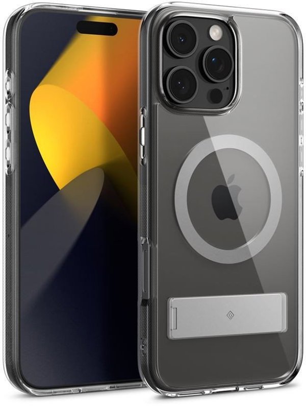 Spigen Caseology Capella MagSafe Θήκη με Kickstand για iPhone 16 Pro, Διάφανο Γκρι