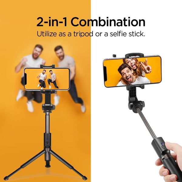 Selfie stick Spigen S540W Tripod Peach Ασύρματο Μαύρο