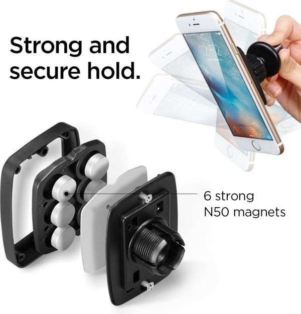 Car holder SPIGEN - H12 Magnetic with grille attachment 8809466643101