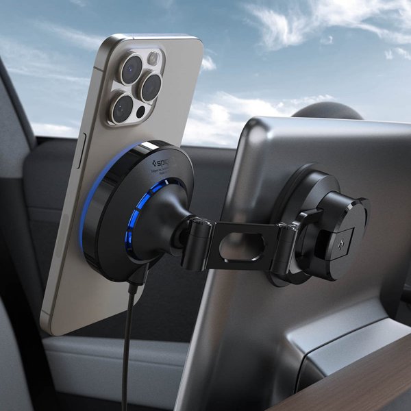 Spigen OneTap Pro 3 Cryomax MagSafe Car Wireless Charger (Dashboard), black