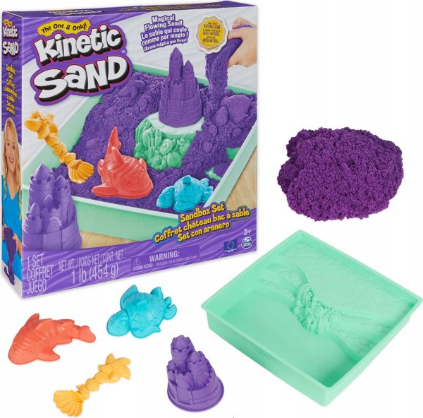 Spin Master Σετ KINETIC SAND - Μωβ αμμοδόχος