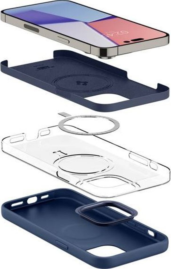 Θήκη Spigen Spigen Silicone Fit Mag MagSafe Apple iPhone 14 Pro Max Navy Blue 11854724 8809811863789