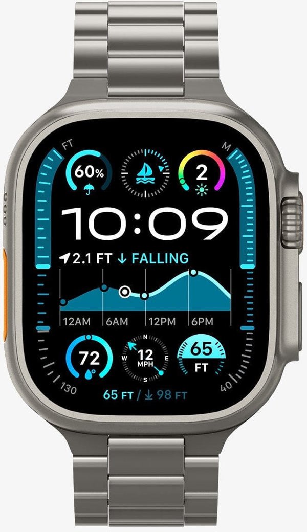 Spigen Modern Fit Titanium, φυσικό τιτάνιο - Apple Watch 49mm/46mm/45mm/44mm