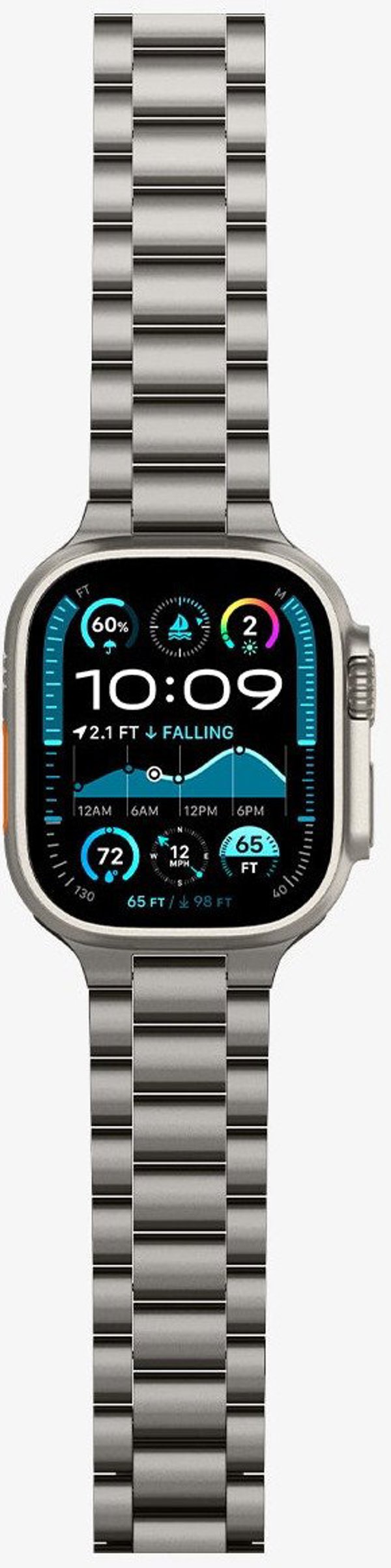 Spigen Modern Fit Titanium, φυσικό τιτάνιο - Apple Watch 49mm/46mm/45mm/44mm