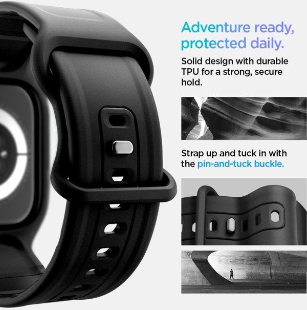 Spigen Vault Pro - Λουράκι με θήκη για Apple Watch 10 46 mm (Matte Black)
