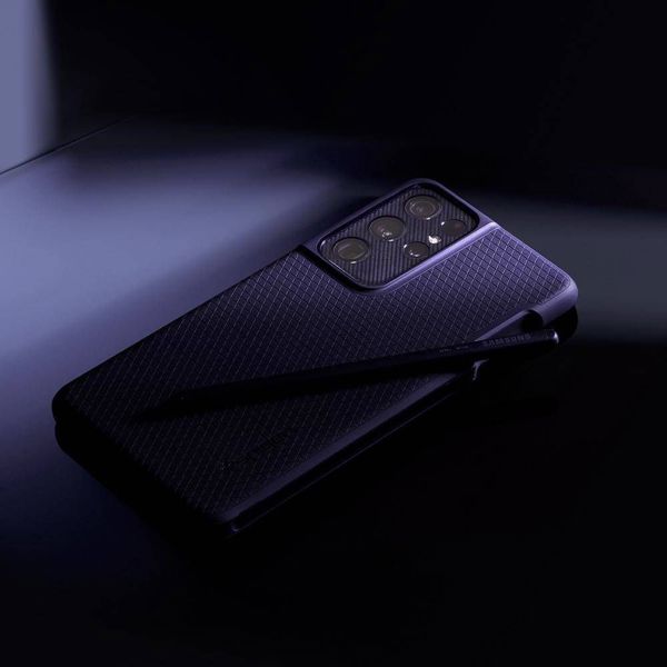 Spigen Θήκη Spigen Liquid Air Pen Samsung Galaxy S21 Ultra Μαύρο Ματ