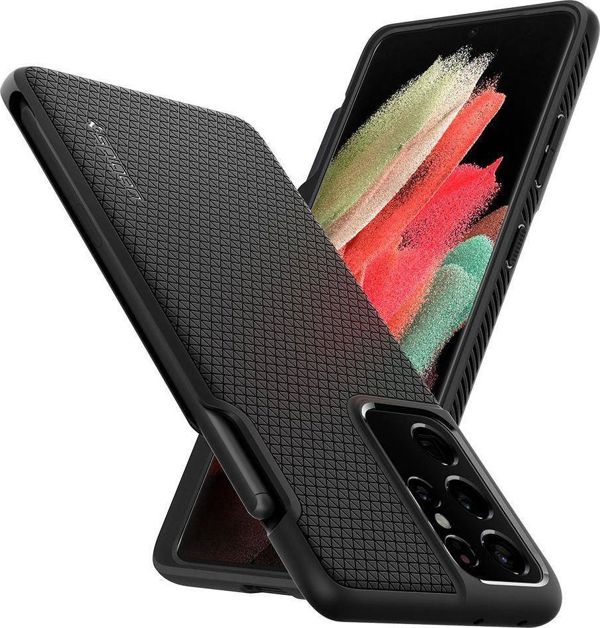 Spigen Θήκη Spigen Liquid Air Pen Samsung Galaxy S21 Ultra Μαύρο Ματ