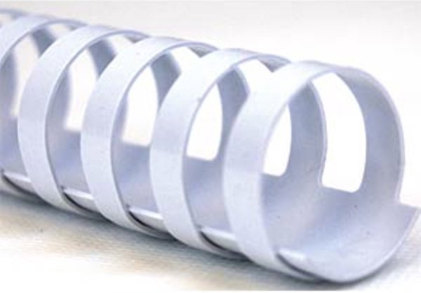 Σπιράλ για βιβλιοδεσία 28.5 mm, λευκό (50 τεμ.)