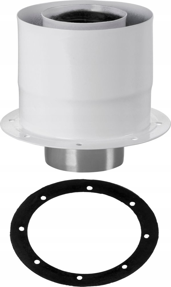 SpiroFlex Αντάπτορας Turbo Ferroli 60/100mm, Λευκός SX-TD-AFB, Σετ Προσαρμογέα για Λέβητες